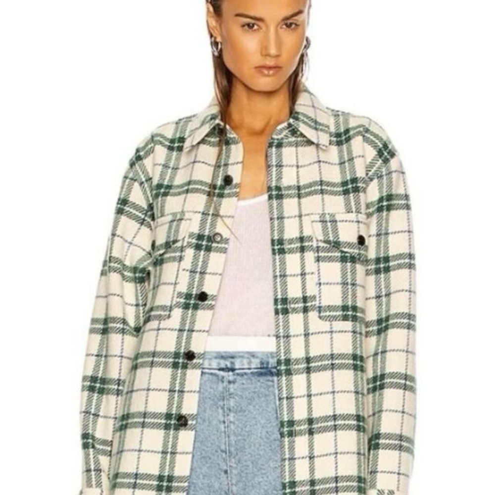 Isabel Marant Wool Button-Up Shirt Jacket